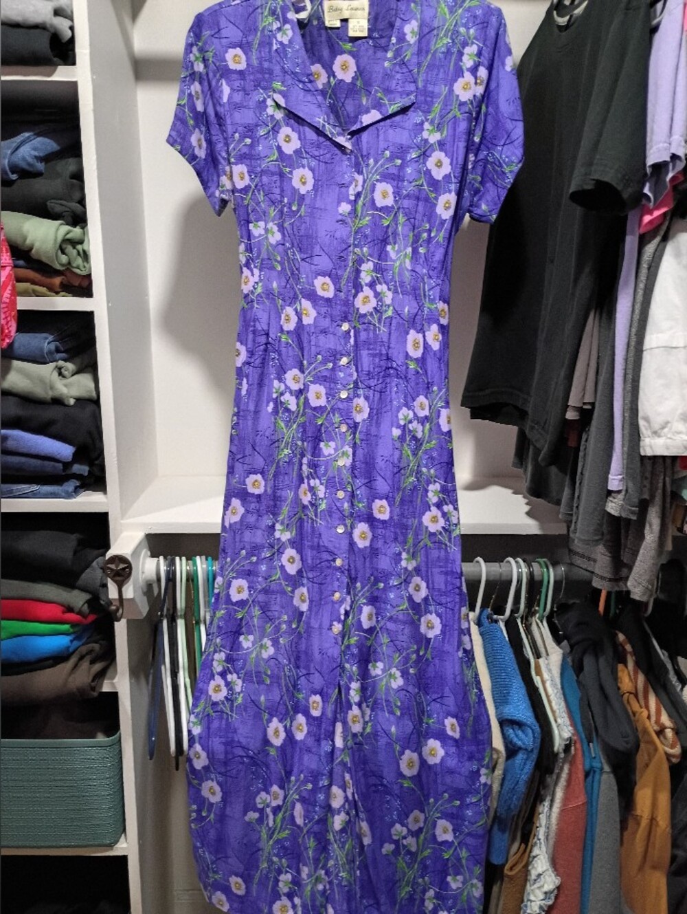 Vintage Betsy Lauren 80s Floral Dress